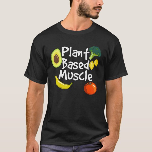 Plant Based Muscles Vegan Fitness T-Shirt (Front)