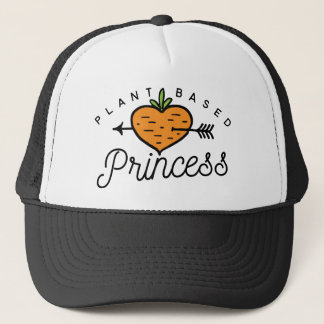 Plant Based Princess Vegan Carrot Logo Print Trucker Hat