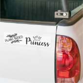 Plant based Princess vegan floral with crown Bumper Sticker (On Truck)