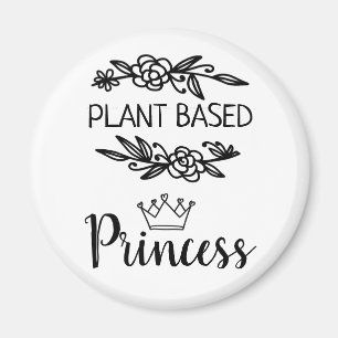 Plant based princess vegan floral with crown magnet