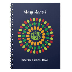 Plant Based Recipes with Leaf Mandala Notebook