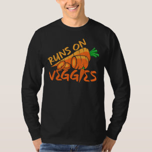 Plant Based Runs On Veggies Carrot Go Vegan T-Shirt