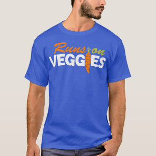 Plant Based Runs On Veggies Herbivore Vegetables V T-Shirt