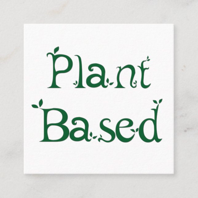 Plant Based Square Business Card (Front)