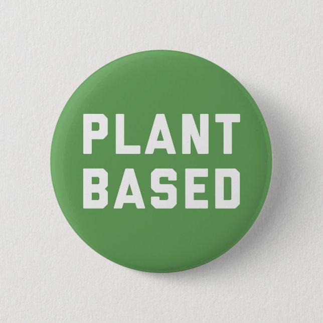 Plant Based Vegan Quote 6 Cm Round Badge (Front)