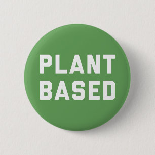 Plant Based Vegan Quote 6 Cm Round Badge