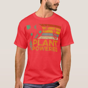 Plant Based Vegetarian Retro Men Women Plant Power T-Shirt