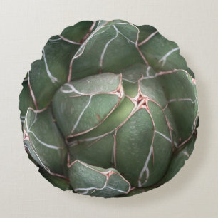 Plant  Brushed Polyester Round throw cushion