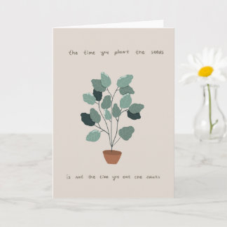 Plant card with quote