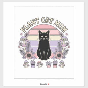 Plant Cat Mum Cat Plants Cottagecore Vintage Vecto