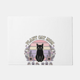 Plant Cat Mum Cat Plants Cottagecore Vintage Vecto Doormat