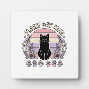 Plant Cat Mum Cat Plants Cottagecore Vintage Vecto Plaque