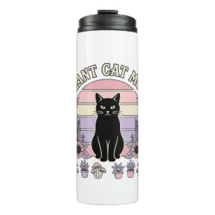 Plant Cat Mum Cat Plants Cottagecore Vintage Vecto Thermal Tumbler