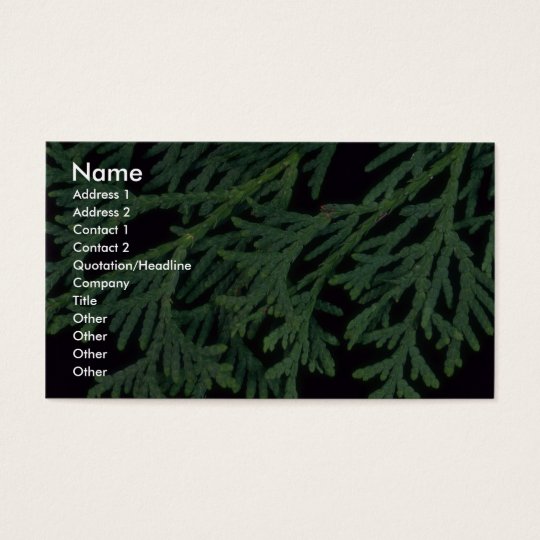 Plant Cedar Business Card