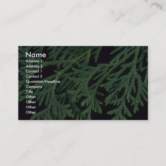 Plant Cedar Business Card (Front)