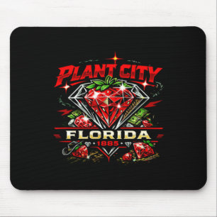 Plant City Florida Retro Festival Vibes Strawberry Mouse Mat