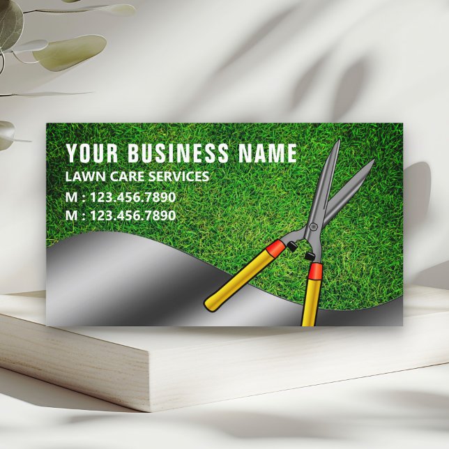 Plant Clippers Gardening Landscaping Lawn Care Business Card (Creator Uploaded)