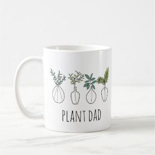 Plant Dad and Name Coffee Mug