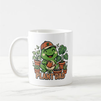 Plant Dad Frog Watering Houseplants Funny Plant Coffee Mug