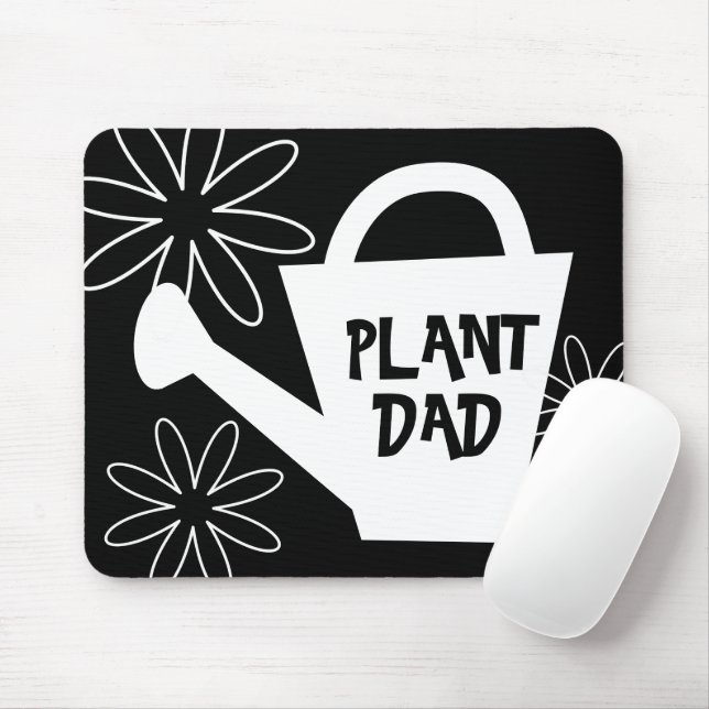 Plant Dad mousepad. Funny gardening quote Mouse Mat (With Mouse)