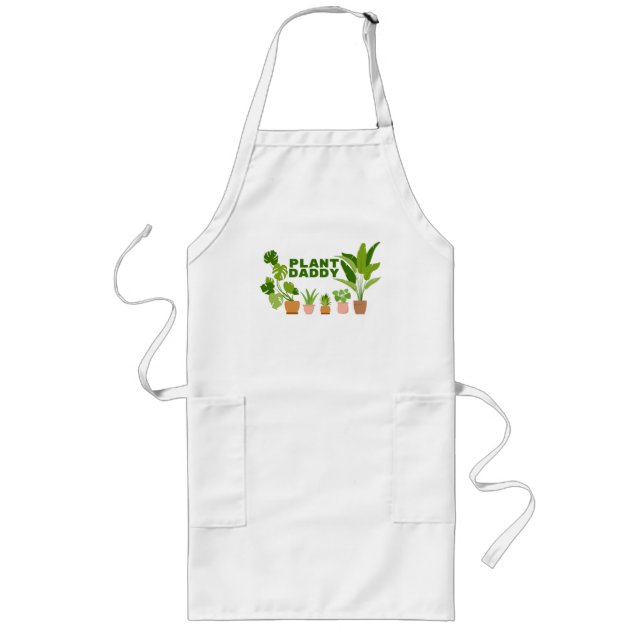 Plant Daddy Long Apron | Gifts for Plant Lovers (Front)