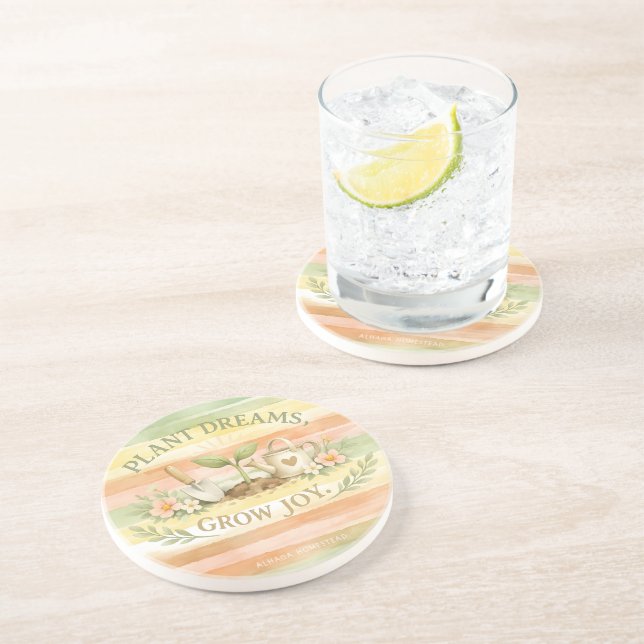 PLANT DREAMS, GROW JOY -  COASTER (Side)