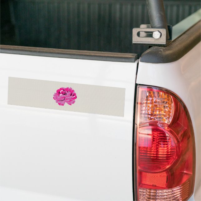 plant, flower, petal, pink, magenta, font, pattern bumper sticker (On Truck)