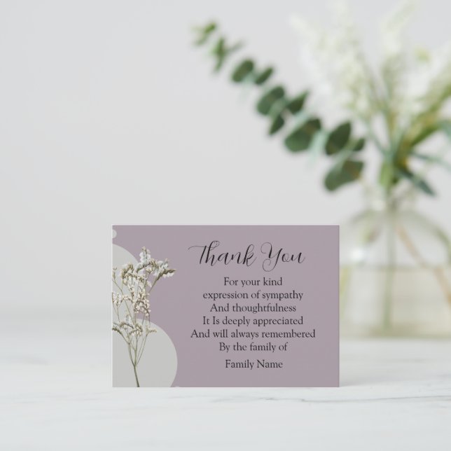 Plant Flower Thank You Card (Standing Front)