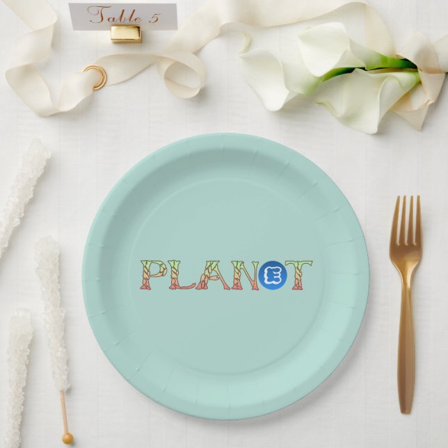 Plant for Our Planet Paper Plate (Wedding)