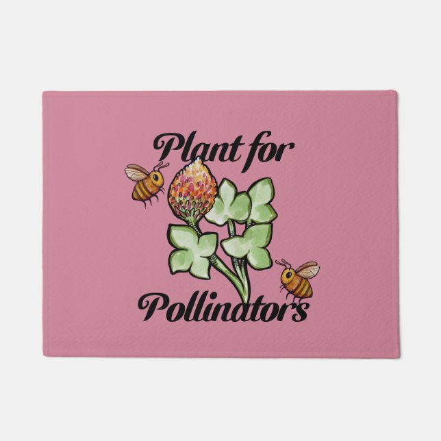 Plant for Pollinators Bee                          Doormat (Front)
