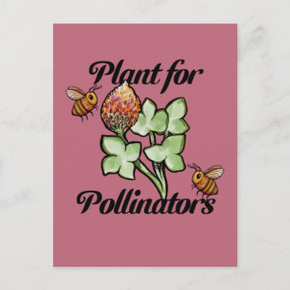 Plant for Pollinators Bee Postcard