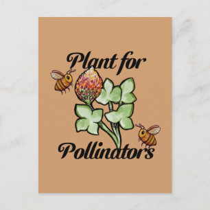 Plant for Pollinators Bee                          Postcard
