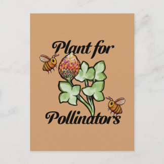 Plant for Pollinators Bee Postcard