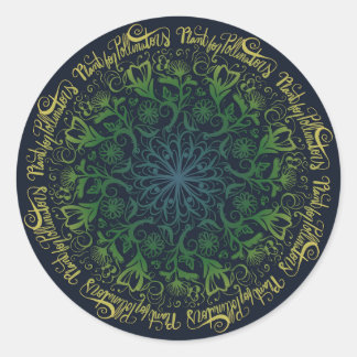 Plant for Pollinators fun gardener gardening art Classic Round Sticker