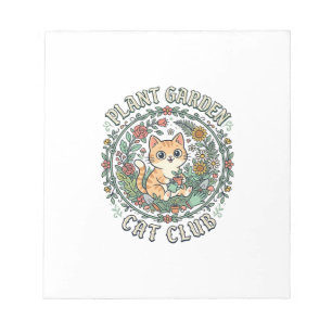Plant Garden Cat Funny Cat Lover Design - Plant Ga Notepad