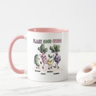 PLANT GOOD SEEDS Custom 4 Kids Name Mum's Mug