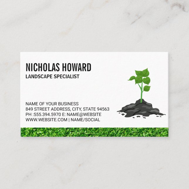 Plant Growing in the Dirt Business Card (Front)
