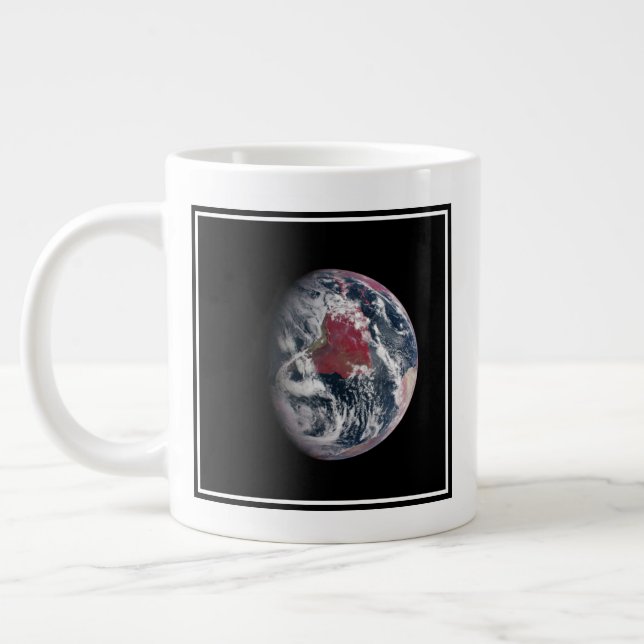 Plant Growth On Planet Earth. Large Coffee Mug (Left)