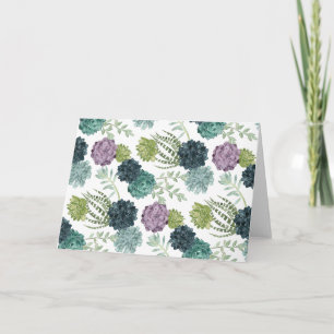 Plant Happiness Collection Succulent Pattern Card