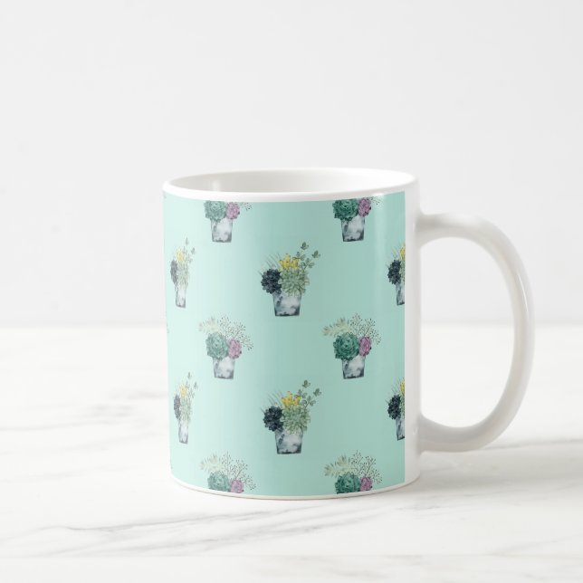 Plant Happiness Collection | Succulents Coffee Mug (Right)