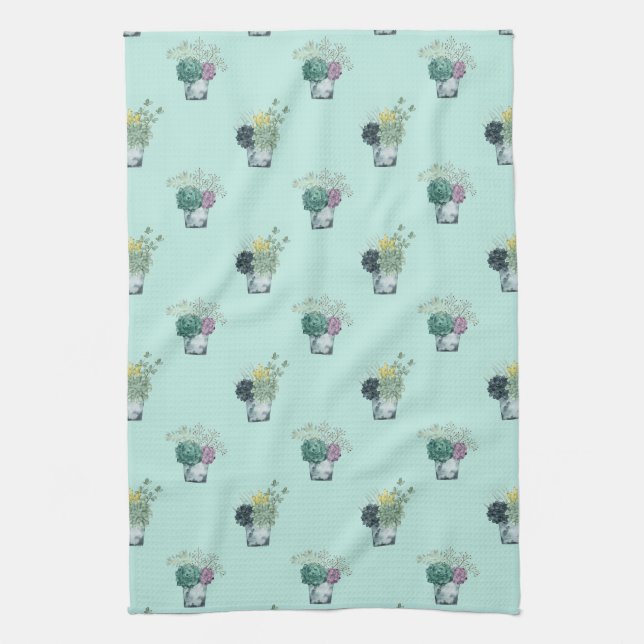 Plant Happiness Collection | Succulents Tea Towel (Vertical)