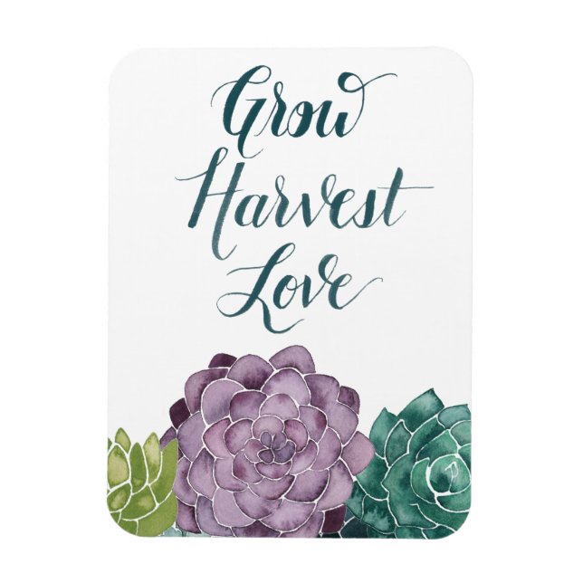 Plant Happiness | Grow Harvest Love Magnet (Vertical)