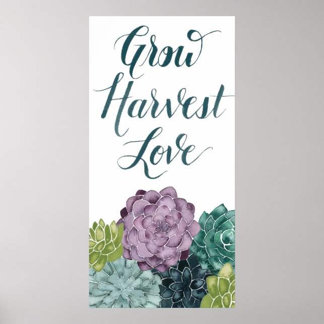 Plant Happiness | Grow Harvest Love Poster (Front)