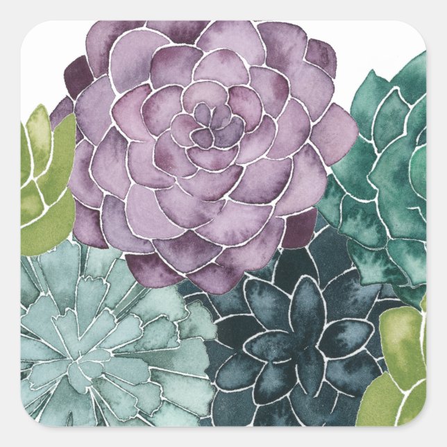 Plant Happiness | Grow Harvest Love Square Sticker (Front)