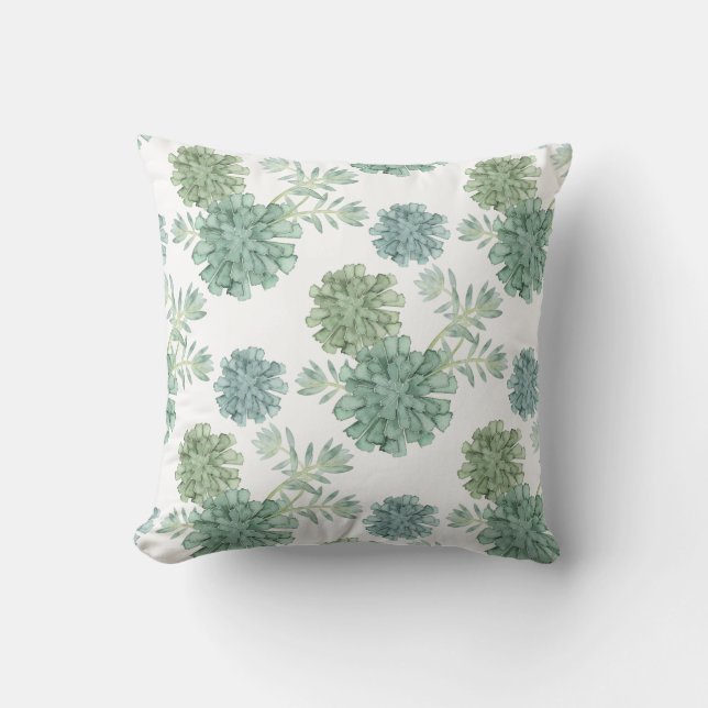 Plant Happiness | Succulent Pattern Cushion (Front)