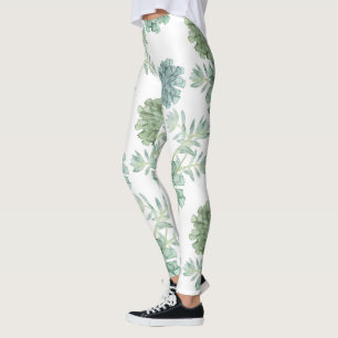 Plant Happiness   Succulent Pattern Leggings