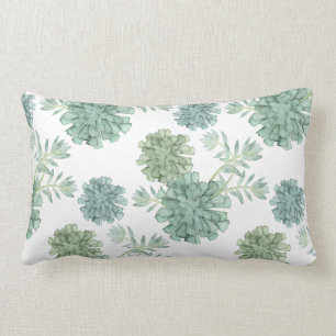Plant Happiness   Succulent Pattern Lumbar Cushion