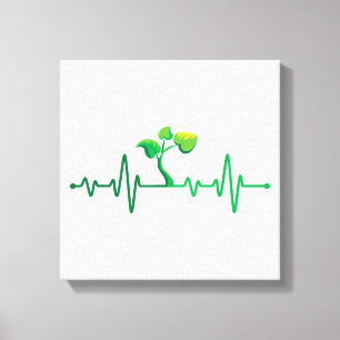 Plant Heartbeat - Botany Botanist Gardening Plant  Canvas Print
