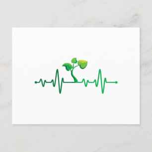 Plant Heartbeat - Botany Botanist Gardening Plant  Postcard