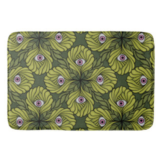 Plant Horror Art - Creepy Cute Green Flower Bath Mat
